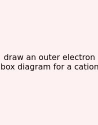 Draw An Outer Electron Box Diagram For A Cation