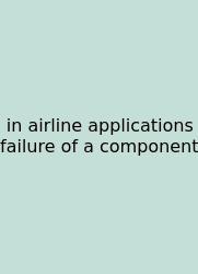 In Airline Applications Failure Of A Component